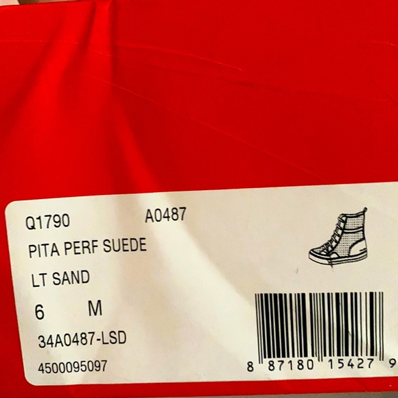 COACH PITA SUEDE HIGH TOP SNEAKERS SIZE 6 LIGHT SAND - Picture 4 of 6